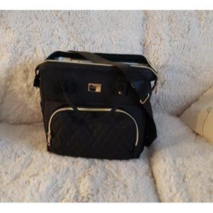 Lunch Bag, Black, 11.5" x 6.3" x 12" - Insulated Lunch Box for Women